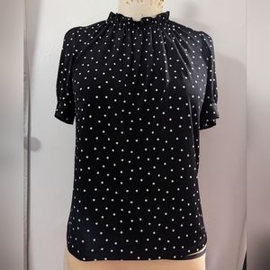 SOLD Black / White Polka Dot Shirt